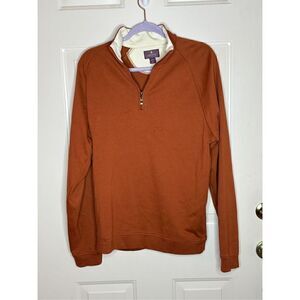 Aristo Burnt Orange 1/4 Zip Sweatshirt Size Large